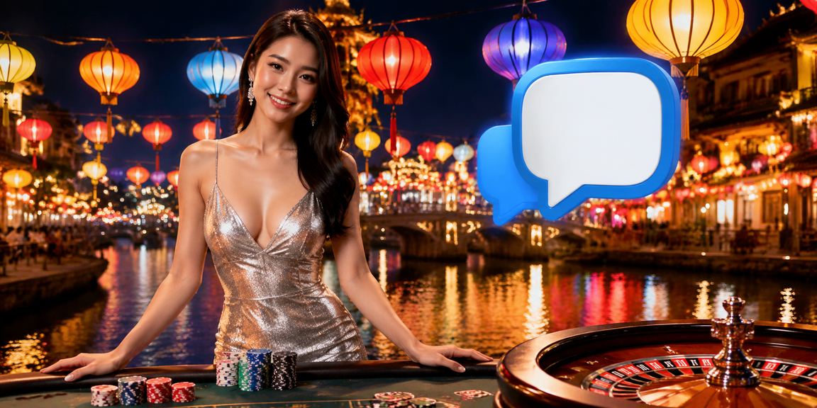 Không khí chợ đêm Huế minh họa người dùng mở trò chơi bài trên di động